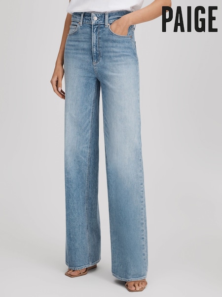 Paige Wide Leg Distressed Jeans (B54417) | €415