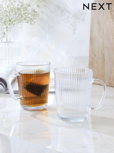 Set of 2 Hollis Glass Mugs (B54553) | 14 €