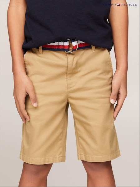 Tommy Hilfiger Cream Woven Belted Shorts (B54716) | €33 - €36