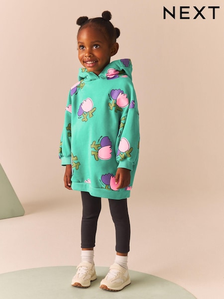 Green Hooded Sweat Dress (3mths-7yrs) (B54779) | AED42 - AED49