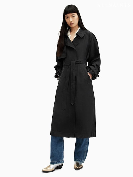 AllSaints Black Kikki Trench Coat (B54818) | €159