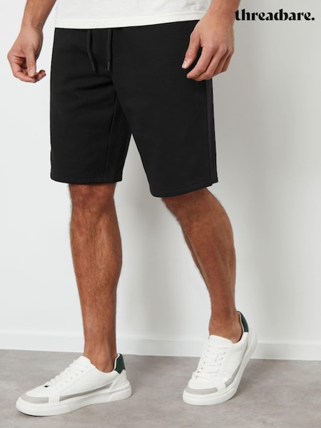 Threadbare Black Knee Length Fleece Sweat Shorts (B54872) | €22.50