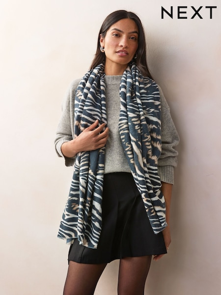Blurred Zebra Print Midweight Scarf (B54873) | €26.50