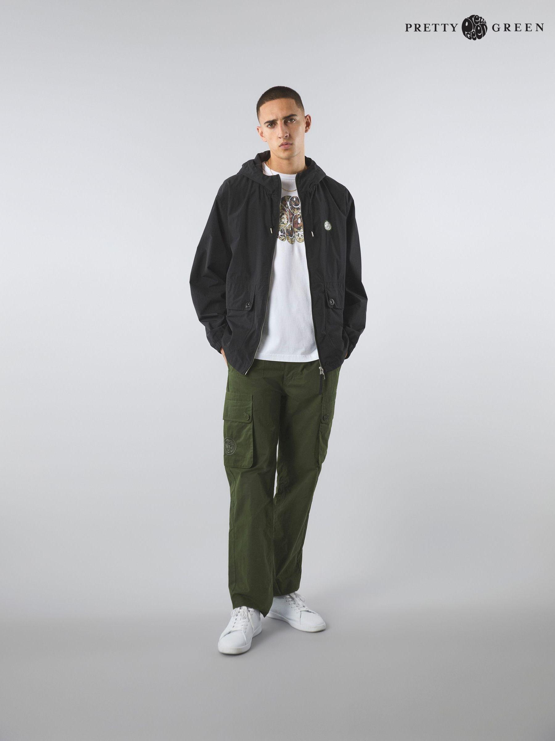 Pretty green zip through hooded jacket clearance