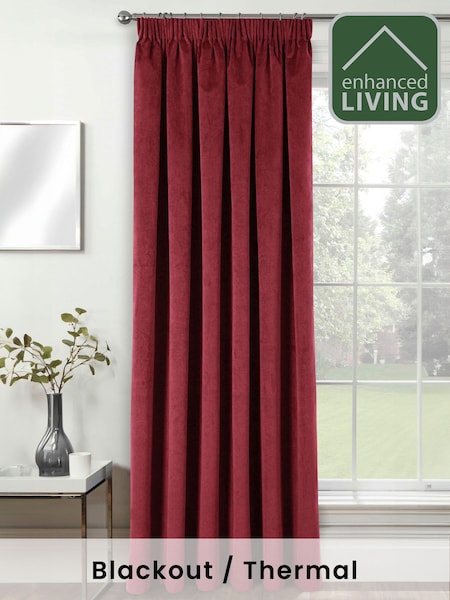 Enhanced Living Red Thermal Blackout Singl Curtain (B54945) | $84
