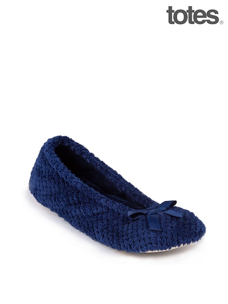 Totes Navy Isotoner Popcorn Slippers (B55004) | $31