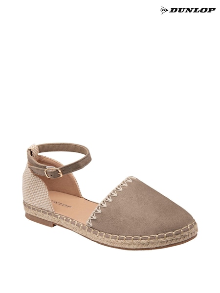 Hellbraun - Dunlop Flat Espadrille Sandals (B55039) | 9 €