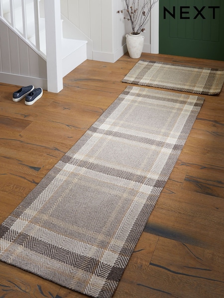 Grey Barton Check Runner (B55083) | 392 QAR - 539 QAR