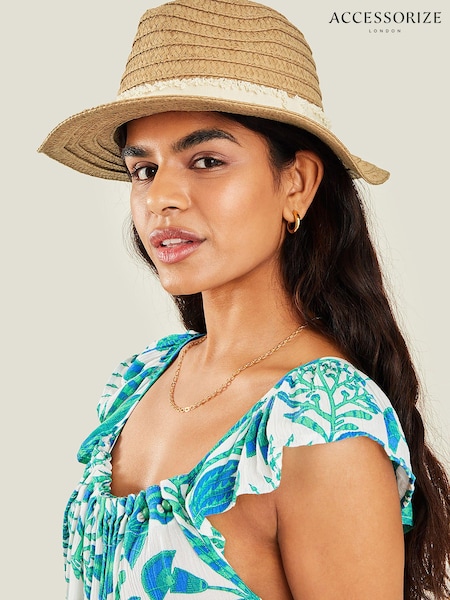 Accessorize Natural Trim Fedora Hat (B55118) | €13