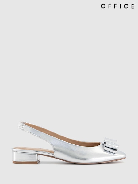 Office Metallic Fiesta Bow Slingback Ballerinas (B55119) | 163 QAR
