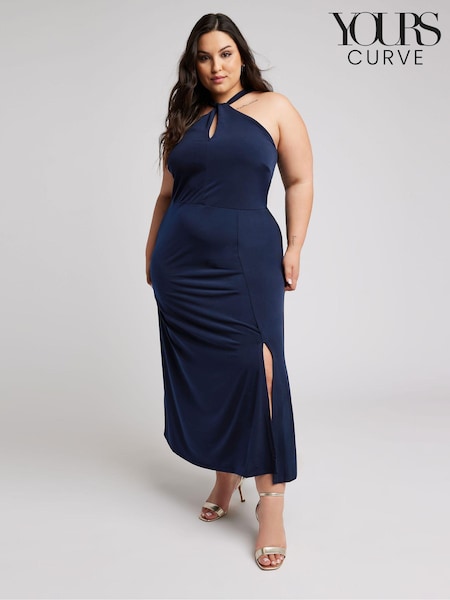 Yours Curve London Twist Halterneck Maxi Dress (B55160) | €66