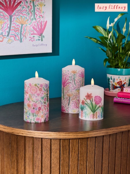 Lucy Tiffney Pink LED Candles (B55301) | €26