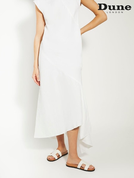 Dune London White Standard Fit Loupa Footbed Smart Slides (B55358) | R$ 980