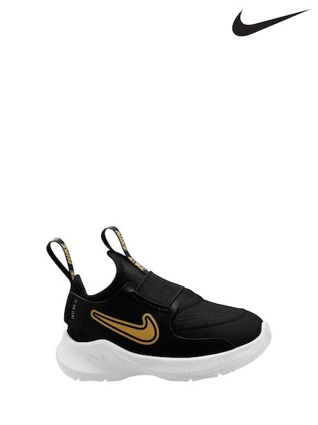 Nike Black/Gold Infant Flex Runner 3 Trainers (B55370) | €13