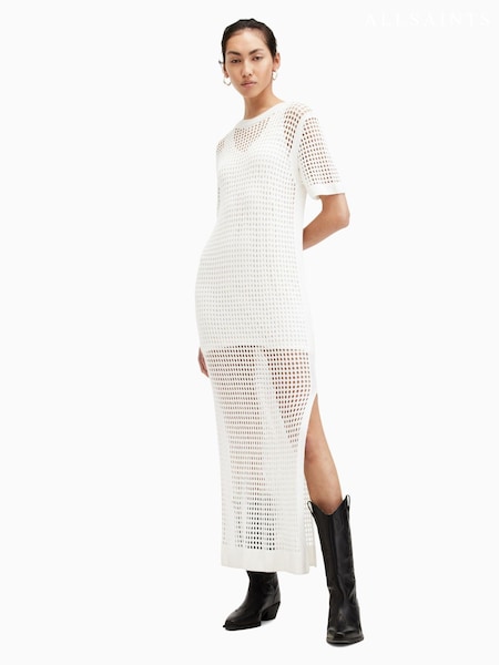AllSaints White Paloma T-Shirt Dress (B55427) | 354 QAR