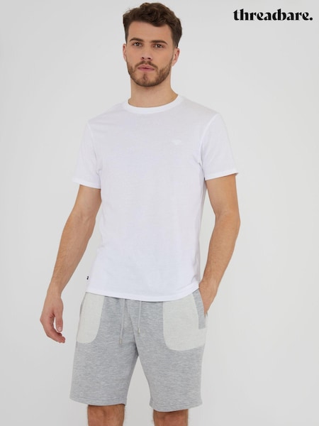 Szary - Threadbare Contrast Panel Pocket Sweat Shorts (B55522) | 62 zł
