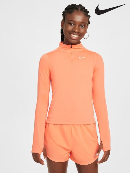 Naranja - Nike Dri-FIT Long Sleeve Half Zip Top (B55538) | 50 €