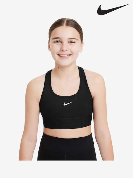 Nike Black Pro Swoosh Dri-FIT Sports Bra (B55541) | €40