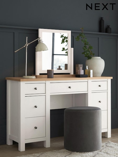 Chalk Malvern Paint Effect 7 Drawer Console Dressing Table (B55708) | €520
