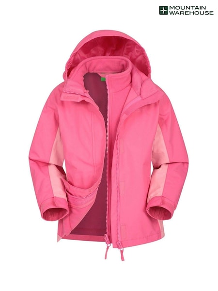 Mountain Warehouse Pink Lightning 3-in-1 Kids Waterproof Jacket (B55715) | R$ 555