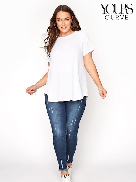 Yours Curve Blue Jenny Cat Scratch Jeggings (B55727) | €47