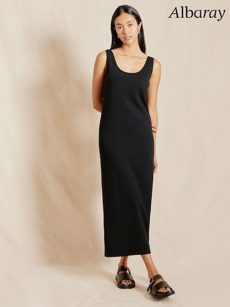 Albaray Black Jersey Rib Maxi Vest Dress (B55797) | 53 €