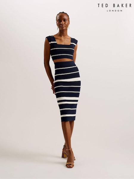 Ted Baker Blue Ellle Cropped Knit Vest Top (B56033) | €31