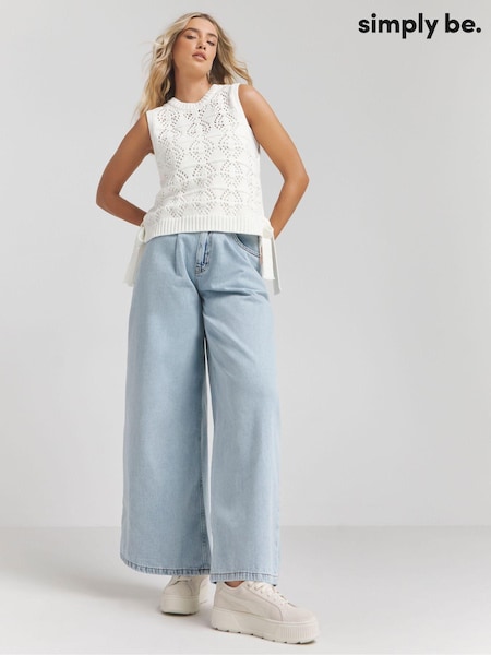 Simply Be Cotton Tie Side Knitted Tank (B56079) | 18 €