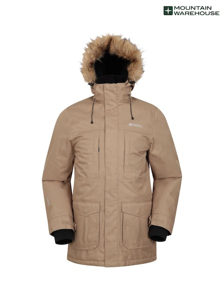 Бежевий - Mountain Warehouse Чоловіча ущелина водонепроникна довга куртка (B56355) | 6 729 грн