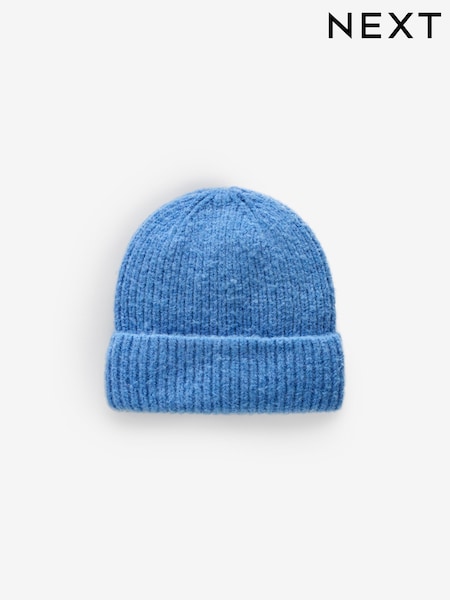 Blue Chunky Rib Beanie Hat (1-16yrs) (B56466) | €3 - €5