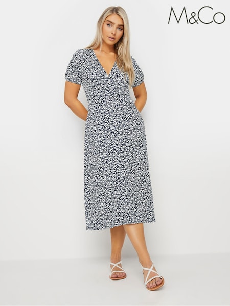 M&Co Maxi V-Neck Wrap Front Dress (B56504) | €45