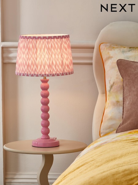 Dusky Pink Bobbin Table Lamp (B56519) | €66