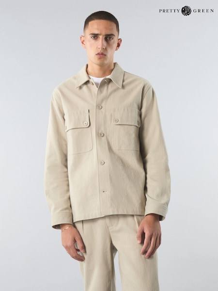 Pretty Green Stone Libertine 100% Cotton Overshirt (B56569) | €86