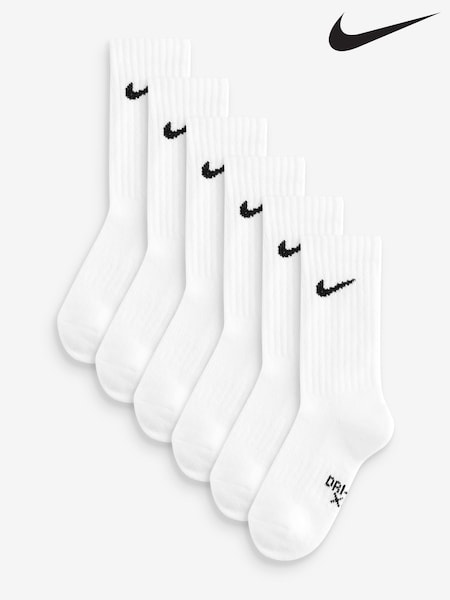 Weiß - Nike Little Kids Performance Crew Socks 6 Pack (B56682) | 25 €