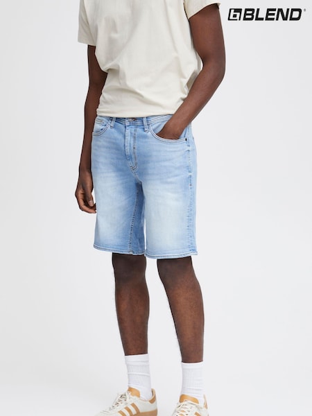 Темно-синий меланж - Blend Stretch Denim Shorts (B56726) | €17