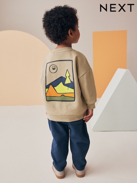 Stone Mountain Scene - 100% Cotton Backprint Sweatshirt and Joggers Set (3mths-7yrs) (B56740) | €18 - €22