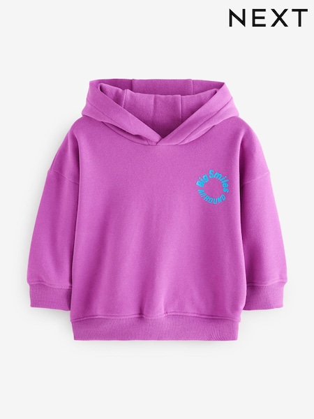 Purple Back Print Soft Touch Hoodie (3mths-7yrs) (B56931) | €14 - €16