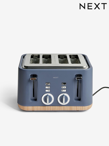 Blue Bronx Wood Effect 4 Slice Toaster (B57083) | €76