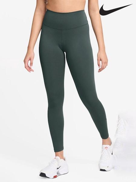 Nike Dark Green One High Waisted Full Length Leggings (B57216) | €34