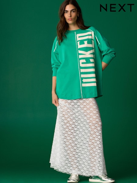 Green Wicked Logo Skater Graphic 100% Cotton T-Shirt (B57257) | €9.50