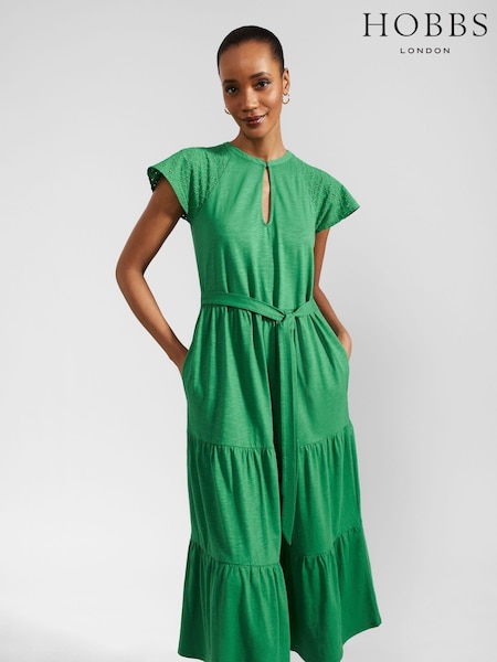 Hobbs Green Brodie Jersey Dress (B57282) | €63