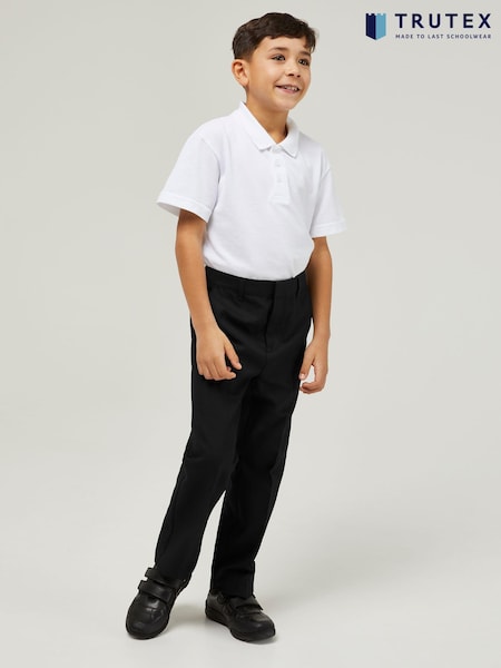 Trutex Junior Boys Regular Fit Black School Trousers (B57374) | kr271