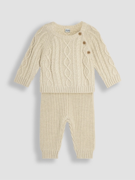 Jojo Maman Bébé Cable Knit Jumper & Trouser Baby Set (B57411) | €52