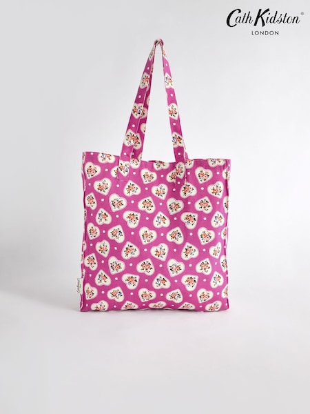 Cath Kidston Pink Hearts Large Book 100% Cotton Bag (B57521) | €12