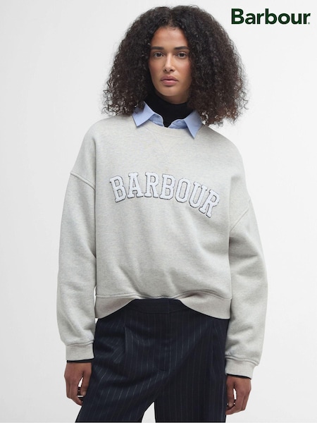 Barbour® Grey Silverdale Varsity Logo Sweatshirt (B57657) | €89