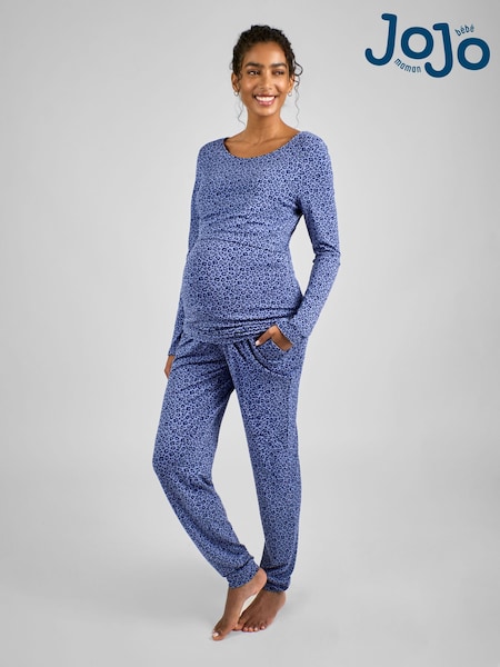 Albastru - Jojo Maman Bébé Maternity And Nursing Pyjamas Set (B57671) | 294 LEI