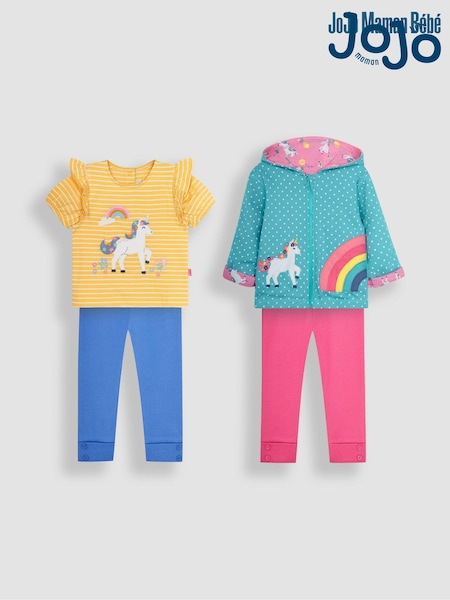 JoJo Maman Bébé Pink 4-Piece Unicorn Favourites Pack (B57673) | €72