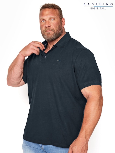 BadRhino Big & Tall Blue 100% Cotton Essential Polo Shirt (B57743) | R$ 190