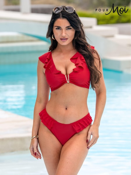 Pour Moi Red Andalucia Frill Bikini Briefs (B57831) | €28
