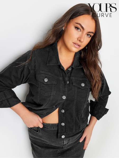 Yours Curve Black Curve 100% Cotton Classic Denim Jacket (B57936) | €49